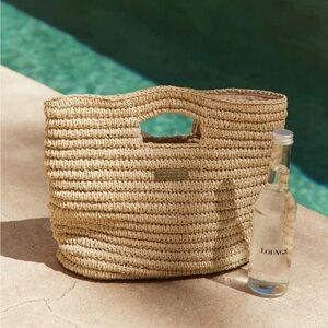 Lounge Underwear Woven Straw Tote Bag Lined Summer / Beach Tote